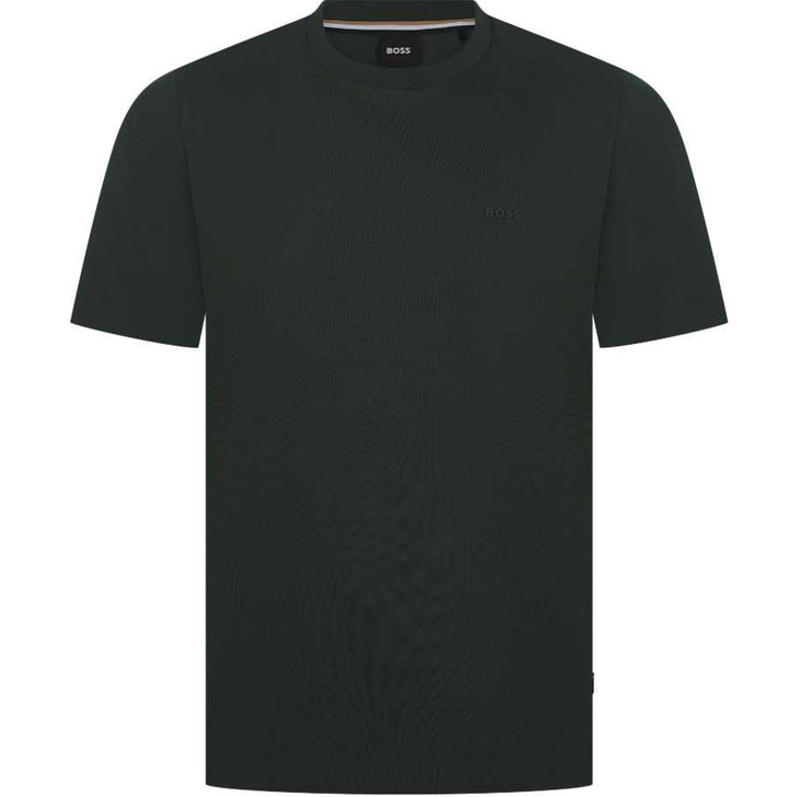 BOSS Mens T-Shirt Hugo Boss Thompson Cotton Tee in Forest Green