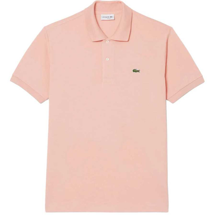 Lacoste Mens Polo Shirt L1212 Classic Fit in Coral Pink