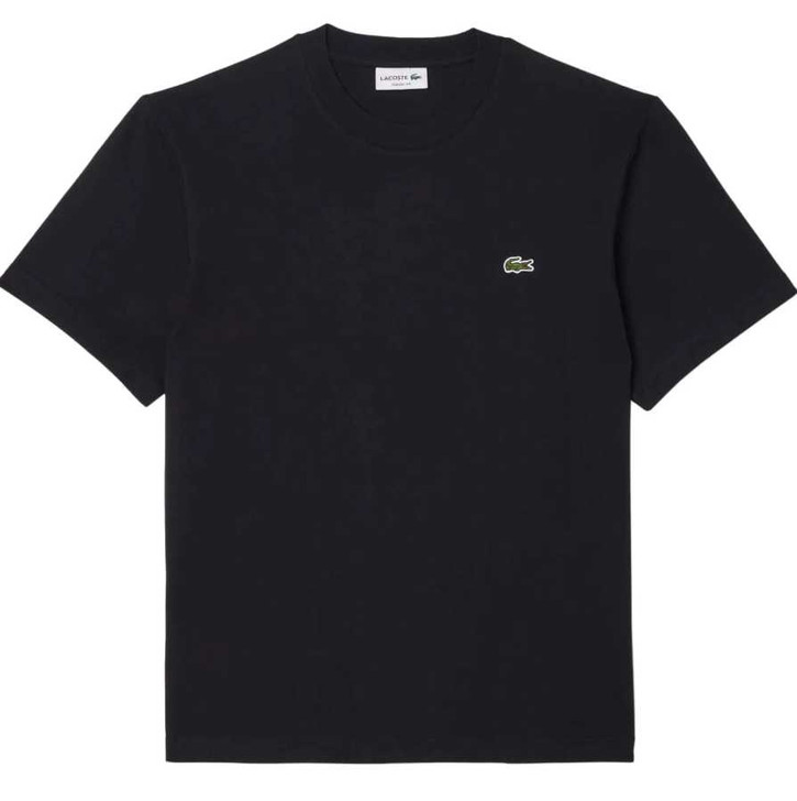 Lacoste Mens T-Shirt Classic Cotton Tee in Black