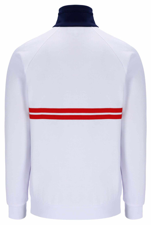 Sergio Tacchini Mens Tracksuit Dallas Track Top and Bottoms in White / Maritime Blue