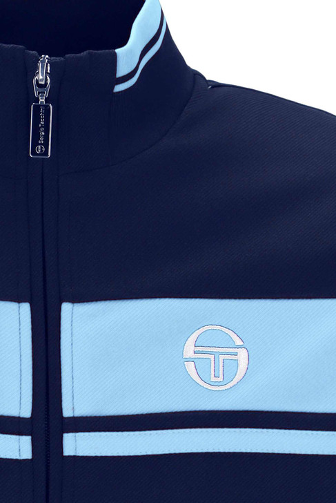 Sergio Tacchini Mens Tracksuit Damarindo Track Top and Bottoms in Maritime Blue / Baltic Sea