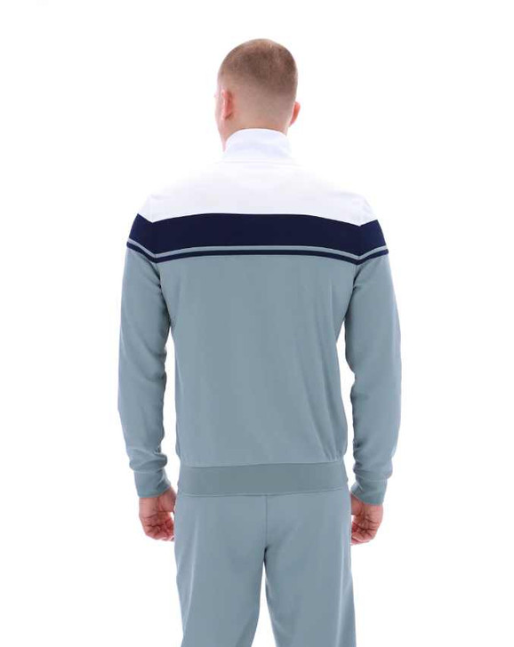 Sergio Tacchini Mens Damarindo Track Jacket in White / Maritime Blue / Lead