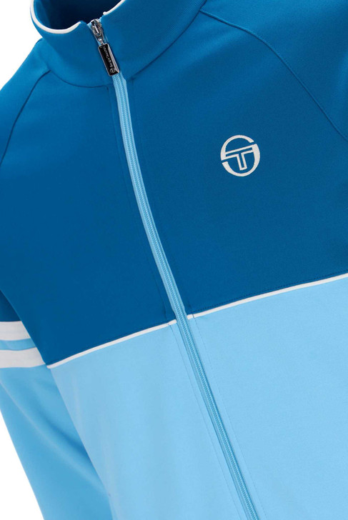 Sergio Tacchini Mens Orion Track Jacket in Mykonos Blue / Baltic Sea