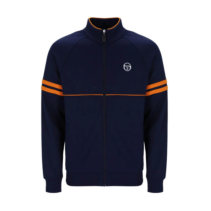 Sergio Tacchini Mens Orion Track Jacket in Maritime Blue / Orange