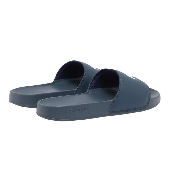 Lacoste Mens Sliders Serve Summer Slides in Navy / White