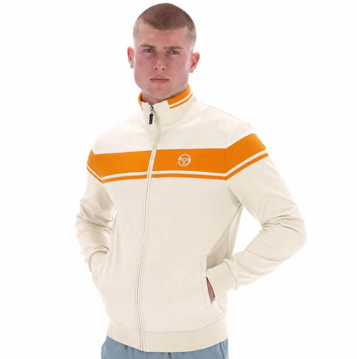 Sergio Tacchini Mens Tracksuit Damarindo Track Top and Bottoms in Sandshell / Orange