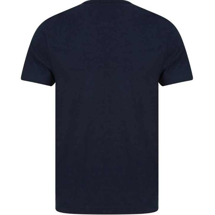Farah Mens T-Shirt Danny Organic Cotton Tee in Navy Blue