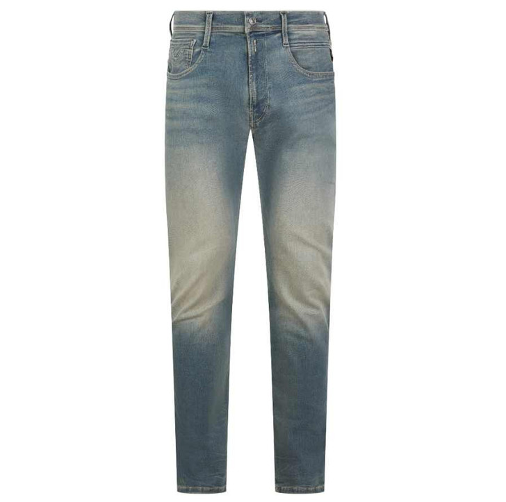 Replay Mens Jeans Hyperflex Anbass Dust Slim Fitted Jean in Medium Blue