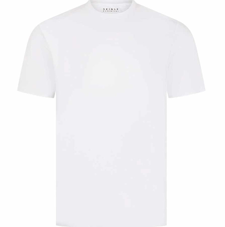 Seinse Mens T-Shirt Essential Fitted Tee in White