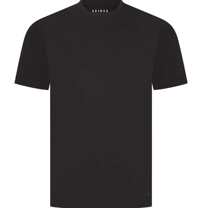 Seinse Mens T-Shirt Essential Fitted Tee in Black