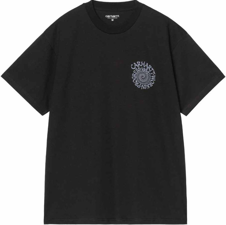 Carhartt Wip Mens T-Shirt Spirals Tee in Black