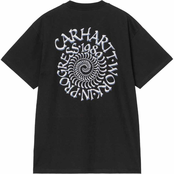 Carhartt Wip Mens T-Shirt Spirals Tee in Black