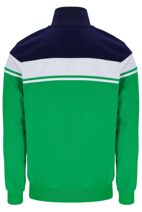 Sergio Tacchini Mens Track Jacket Damarindo in Maritime Blue / White / Fern Green