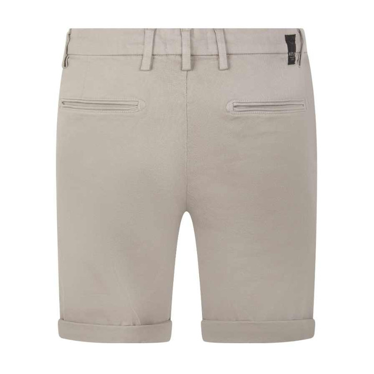Replay Mens Shorts Benni Hyperflex Chino Short in Light Grey