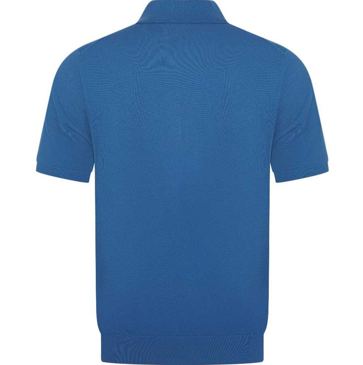 Paul Smith Mens Polo Shirt Knit Short Sleeved Polo in Blue