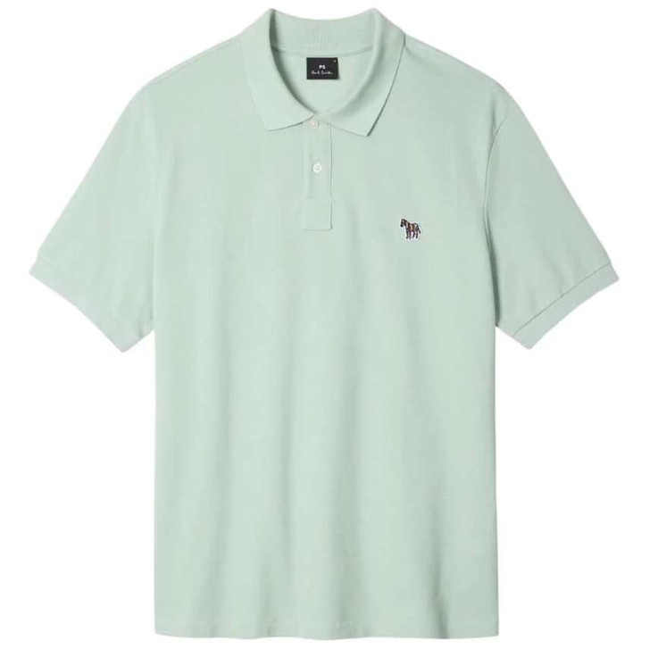 Paul Smith Polo Shirt Mens Zebra Logo Polo in Mint Green