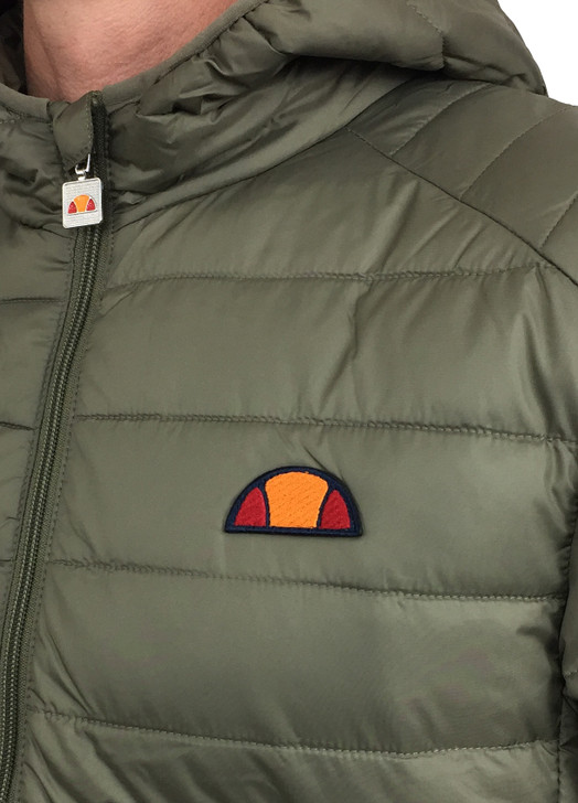 Ellesse Mens Lombardy Padded Jacket in Khaki