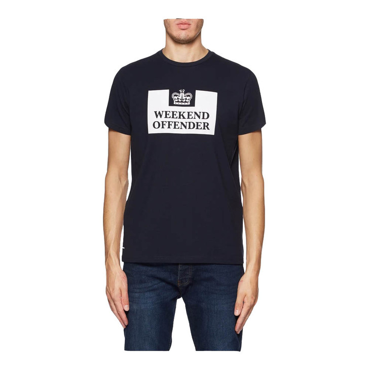 Weekend Offender Prison T-Shirt in Navy Weekend Offender Prison T-Shirt in Navy