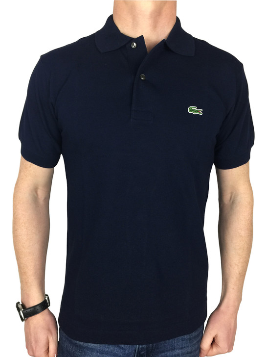 Lacoste Mens S/S Logo Branded Polo Shirt in Navy Blue