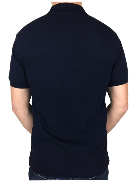 Lacoste Mens S/S Logo Branded Polo Shirt in Navy Blue