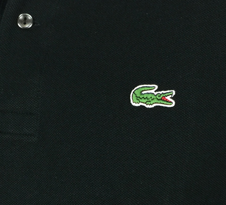 Lacoste Mens S/S Logo Branded Polo Shirt in Black