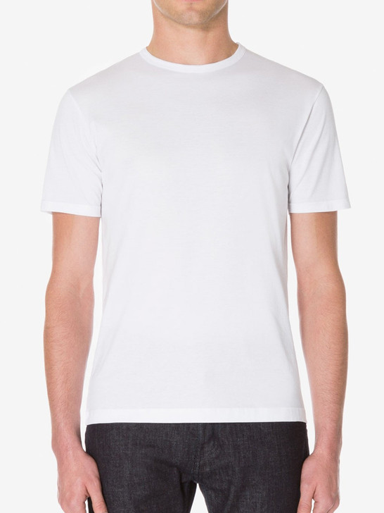 Sunspel Mens Cotton T-Shirt in White