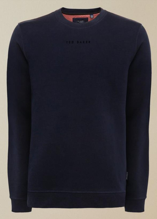 Ted Baker Spread Logo Branded Sweatshirt in Navy