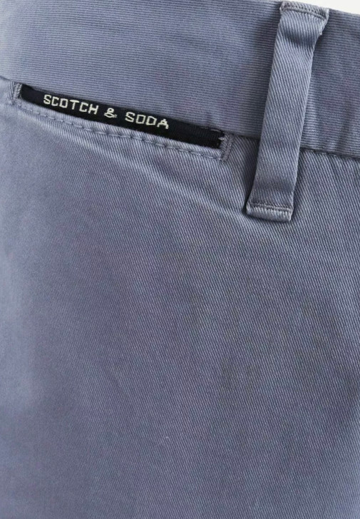Scotch & Soda Slant Pocket Stuart Chino Trousers in Light Blue