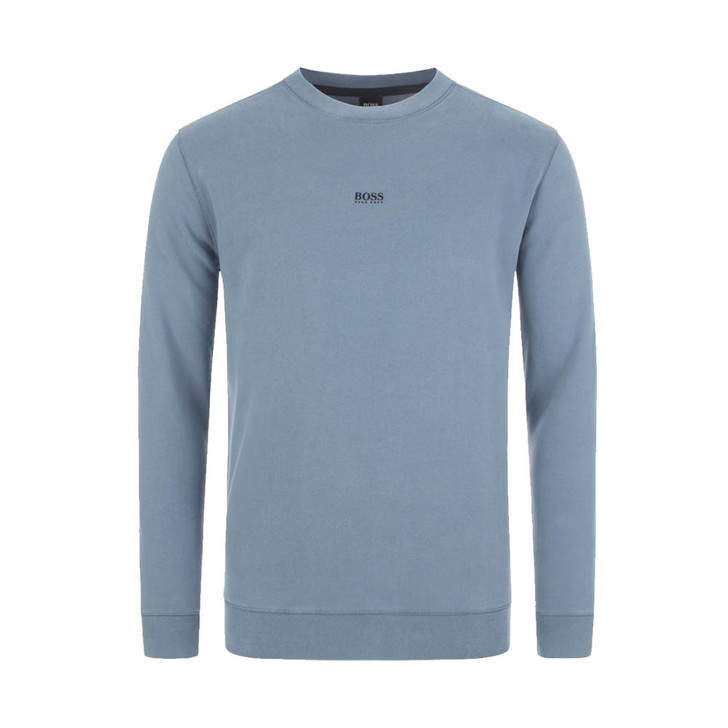 Hugo Boss Weevo Sweatshirt in Pebble Blue