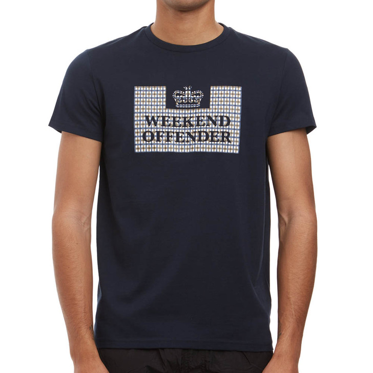 Weekend Offender Mens T-Shirt Shevchenko Tee in Navy Blue