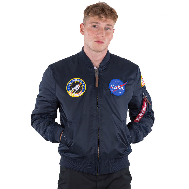 Alpha Industries Bomber Jacket NASA MA-1 Flight Jacket in Rep Blue