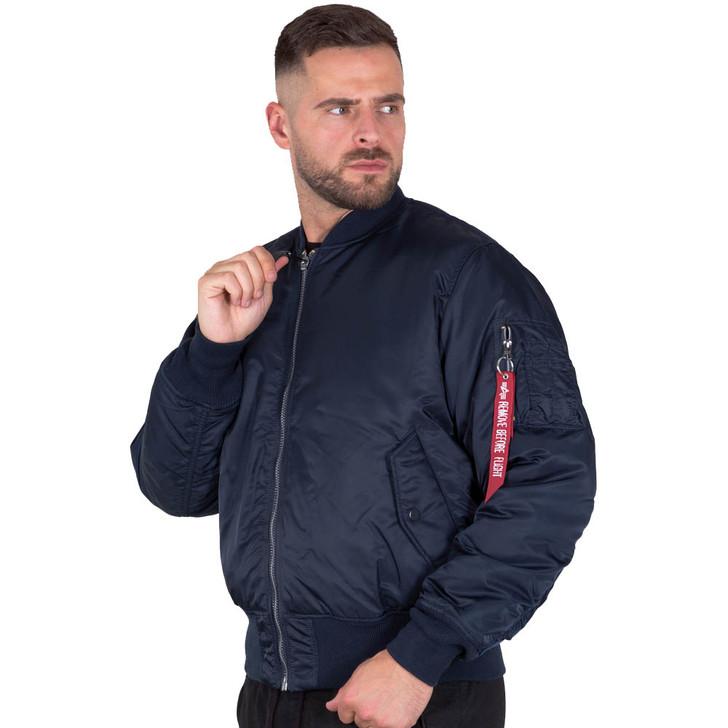 Alpha Industries Bomber Jacket MA 1 Flight Bomber in Rep Blue