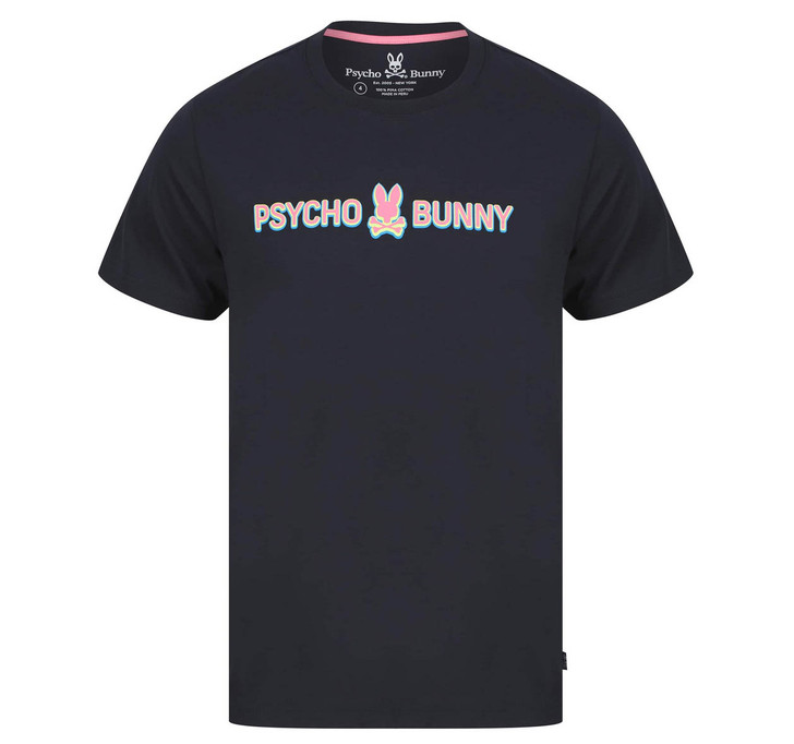 Psycho Bunny T-Shirt Greenwich Tee in Navy Blue