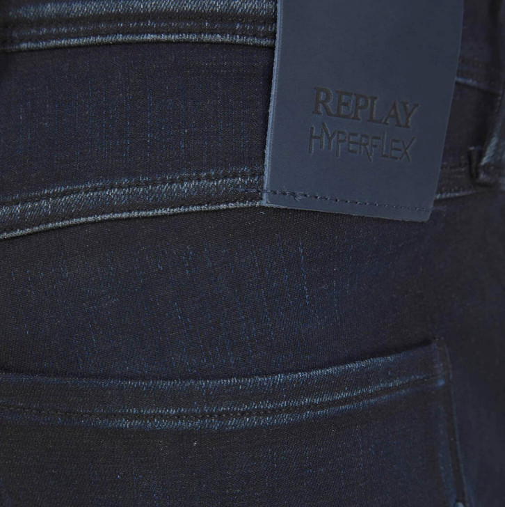 Replay Mens Jeans Hyperflex Slim Fitted Jean in Forever Dark Blue