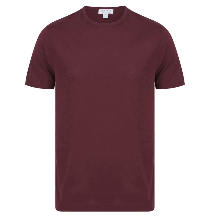 Sunspel T-Shirt Classic Tee in Port