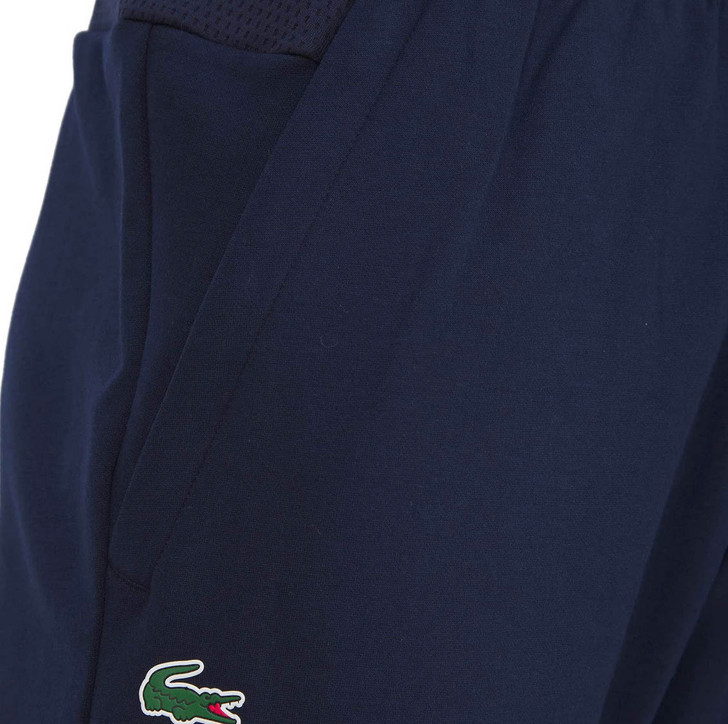 Lacoste Joggers Sport Mesh Panel Track Pants in Navy Blue