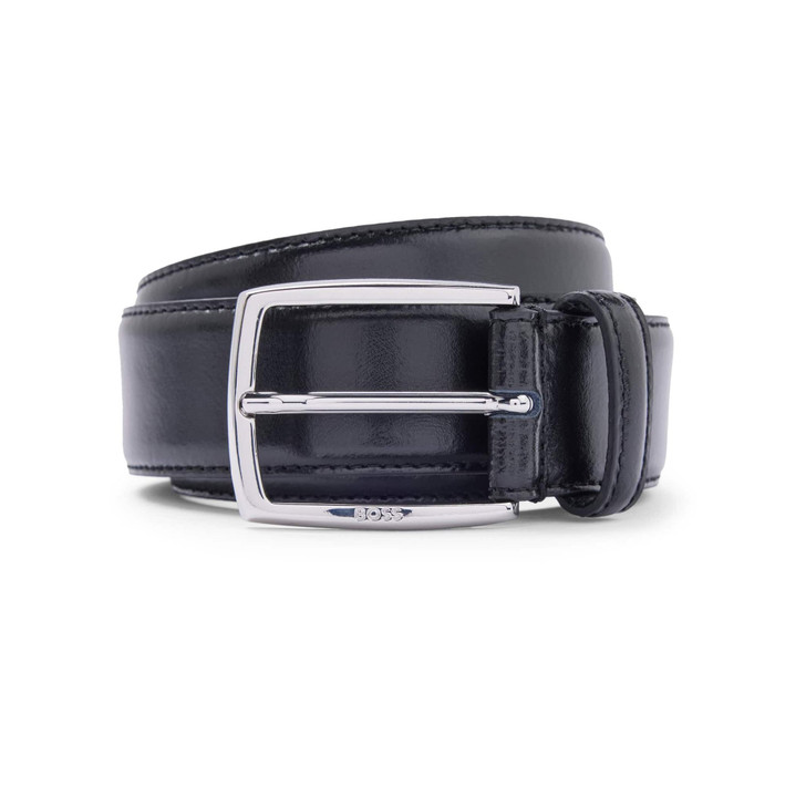 BOSS CELIE-ST ITALIAN-MADE POLISHED LEATHER BELT 