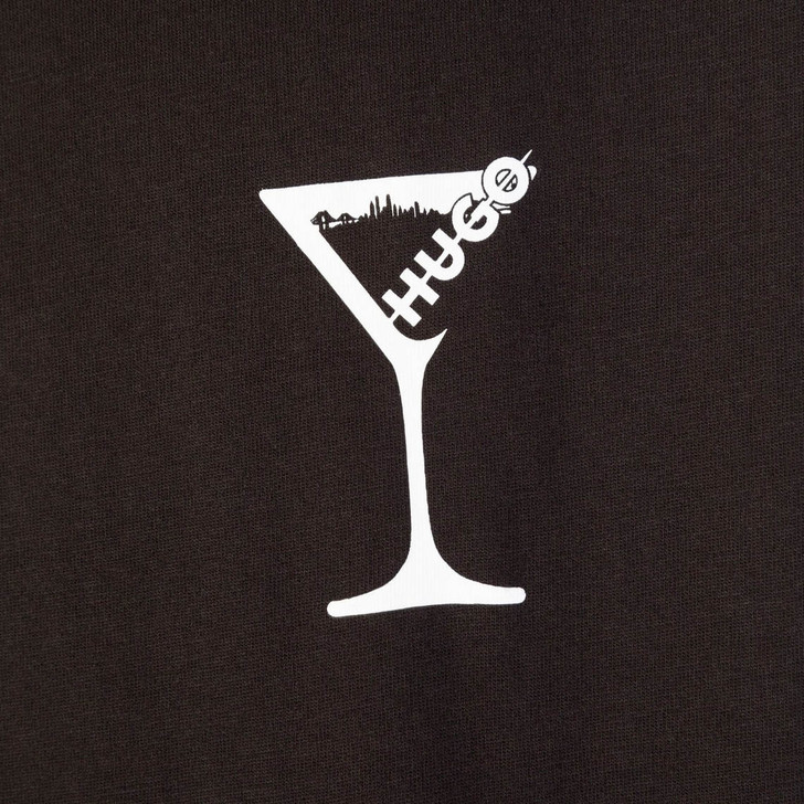 Hugo Mens T-Shirt Destive Cocktail Graphic Tee in Black