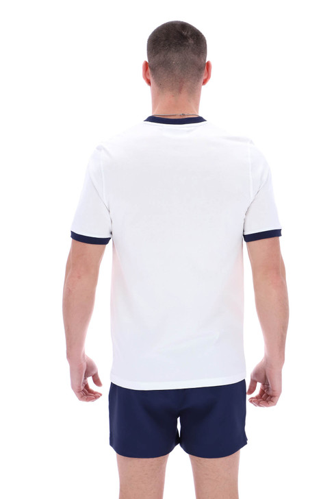 Fila Mens T-Shirt Marconi Ringer Tee in White / FILA Navy