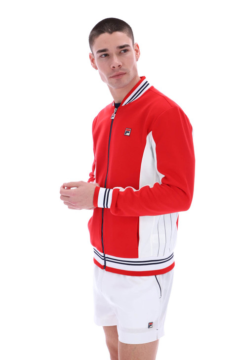 Fila Mens Track Top Settanta Track Jacket in Fila Red / White / Fila Navy