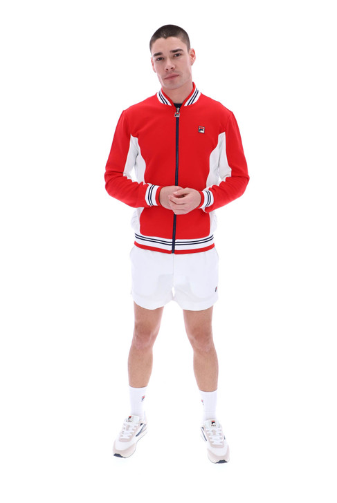 Fila Mens Track Top Settanta Track Jacket in Fila Red / White / Fila Navy