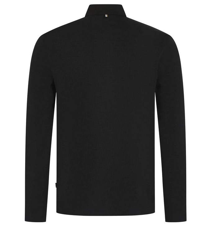 Hugo Boss Mens Polo Shirt Mercerised Waffle Polo in Black