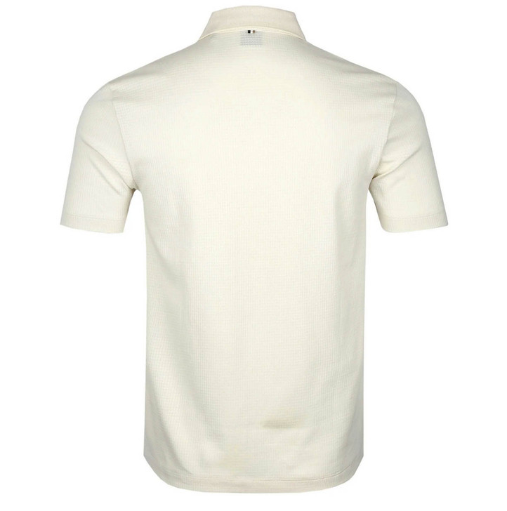Hugo Boss Mens Polo Shirt Pitton Knit Polo in Open White Beige