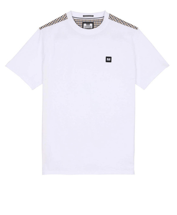 Weekend Offender Mens T-Shirt Check Diaz Tee in White