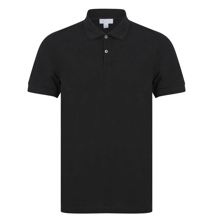 Sunspel Mens Polo Shirt Short Sleeve Pique