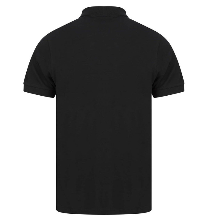 Sunspel Mens Polo Shirt Short Sleeve Pique in Black