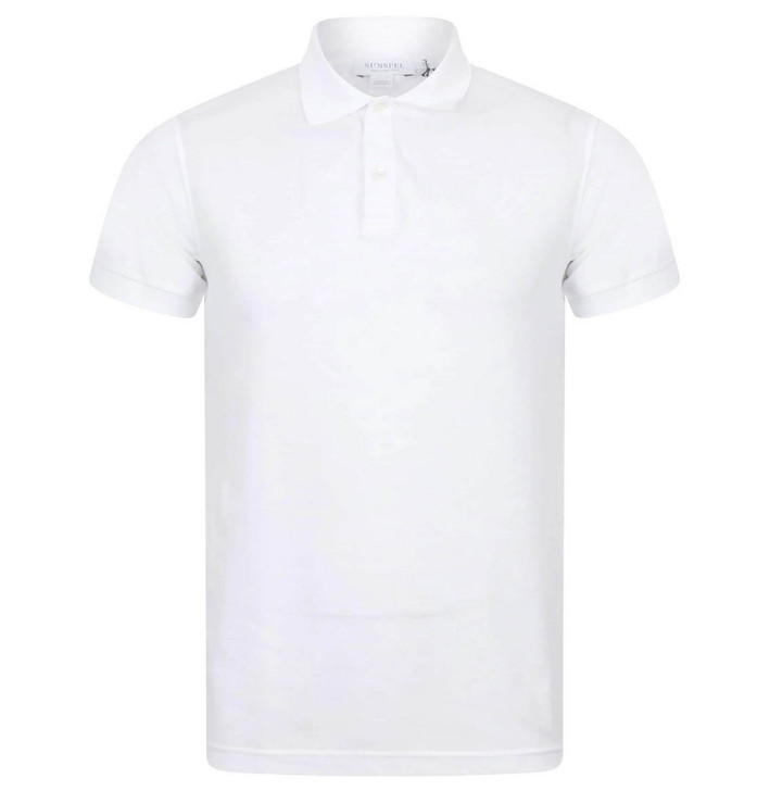 Sunspel Mens Polo Shirt Short Sleeve Pique