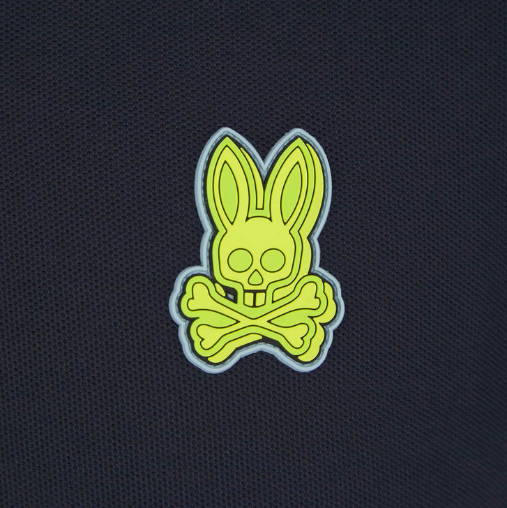 Psycho Bunny Mens Polo Shirt Banks Fashion Pique in Navy Blue