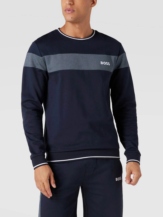Hugo Boss Mens Tracksuit Body Wear BOSS Sweatshirt & Track Pants in Dark Blue