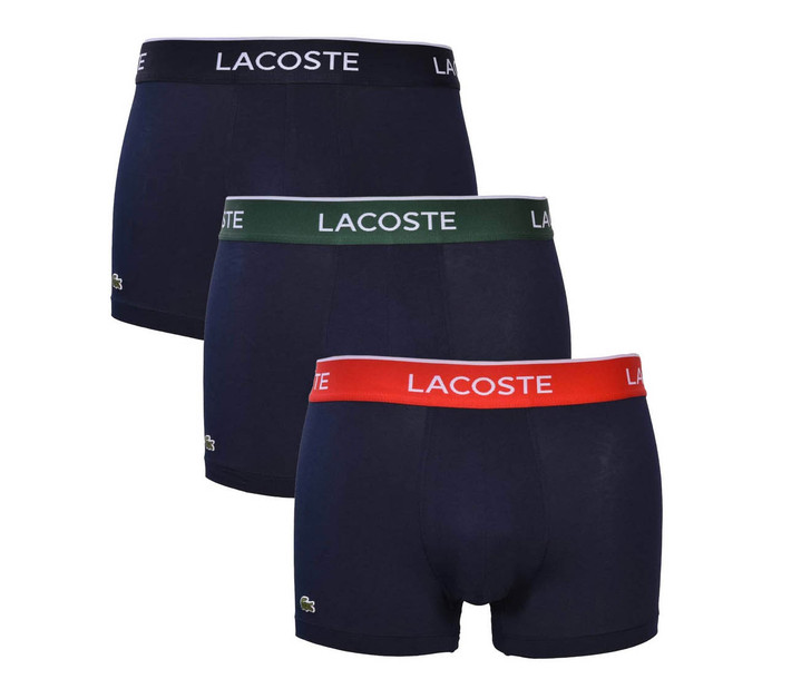 Lacoste Mens 3 Pack Boxer Shorts Underwear Boxers